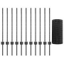 Juego de Cerca de Jardín Set de 2 Gris Acero Recubierto en Polvo von , Zaunpfosten - Ref: Foro24-3336116, Preis: 89,54 €, Rab...