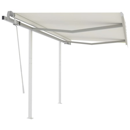 Toldo manual retráctil con postes color crema 3x2,5 m de vidaXL, Toldos - Ref: Foro24-3069897, Precio: 311,89 €, Descuento: %