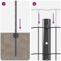 Set de Cerca Euro Set de 2 Gris Acero 10 x 0.8 m Duradero by , fence posts - Ref: Foro24-3336131, Price: 56,49 €, Discount: %