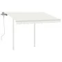 Toldo manual retráctil con postes color crema 3x2,5 m de vidaXL, Toldos - Ref: Foro24-3069897, Precio: 319,17 €, Descuento: %