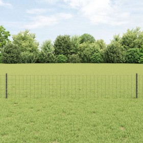 Set de Cerca Euro Set de 2 Gris Metal 25 x 0.4 m Cerca Euro de , Postes de cerca - Ref: Foro24-3336137, Precio: 70,33 €, Desc...