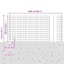 Set de Cerca de Jardín Set de 2 Gris Acero Recubierto de Polvo by , fence posts - Ref: Foro24-3336140, Price: 118,50 €, Disco...