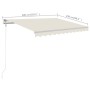 Toldo manual retráctil con postes color crema 3x2,5 m de vidaXL, Toldos - Ref: Foro24-3069897, Precio: 311,89 €, Descuento: %