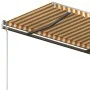 Toldo automático retráctil con postes amarillo y blanco 3x2,5 m by vidaXL, Awnings - Ref: Foro24-3070108, Price: 409,14 €, Di...