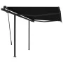Automatic retractable awning with anthracite gray poles 3x2.5 m by vidaXL, Awnings - Ref: Foro24-3070109, Price: 409,32 €, Di...
