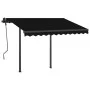 Automatic retractable awning with anthracite gray poles 3x2.5 m by vidaXL, Awnings - Ref: Foro24-3070109, Price: 409,32 €, Di...