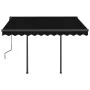 Automatic retractable awning with anthracite gray poles 3x2.5 m by vidaXL, Awnings - Ref: Foro24-3070109, Price: 409,32 €, Di...