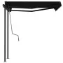 Automatic retractable awning with anthracite gray poles 3x2.5 m by vidaXL, Awnings - Ref: Foro24-3070109, Price: 409,32 €, Di...