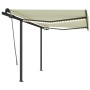 Manuell einziehbare Markise mit cremefarbener LED 3x2,5 m von vidaXL, Markisen - Ref: Foro24-3070102, Preis: 367,08 €, Rabatt: %
