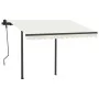 Toldo manual retráctil con LED crema 3x2,5 m de vidaXL, Toldos - Ref: Foro24-3070102, Precio: 367,40 €, Descuento: %