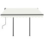 Manuell einziehbare Markise mit cremefarbener LED 3x2,5 m von vidaXL, Markisen - Ref: Foro24-3070102, Preis: 367,08 €, Rabatt: %