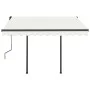 Manuell einziehbare Markise mit cremefarbener LED 3x2,5 m von vidaXL, Markisen - Ref: Foro24-3070102, Preis: 367,39 €, Rabatt: %