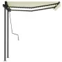Manuell einziehbare Markise mit cremefarbener LED 3x2,5 m von vidaXL, Markisen - Ref: Foro24-3070102, Preis: 367,39 €, Rabatt: %