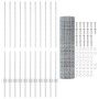 Juego de Cerca de Jardín Juego de 2 Gris galvanizado by , fence posts - Ref: Foro24-3336226, Price: 204,43 €, Discount: %