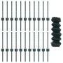 Cerca de Eslabones de Cadena con 22 postes en U Verde 0.4x25 m Acero by , fence posts - Ref: Foro24-3336245, Price: 104,31 €,...
