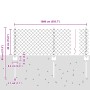 Cerca de Eslabones de Cadena con 22 postes en U Verde 0.4x25 m Acero by , fence posts - Ref: Foro24-3336245, Price: 104,31 €,...