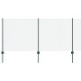 Cerca de Eslabones de Cadena con 22 postes en U Verde 1x25 m Acero by , fence posts - Ref: Foro24-3336248, Price: 186,45 €, D...