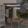 Toldo automático persiana LED sensor de viento azul blanco 4x3m de vidaXL, Toldos - Ref: Foro24-3069431, Precio: 619,13 €, De...