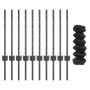 Valla de Cadena con 10 Postes en U Gris 0.6x10 m de Acero by , fence posts - Ref: Foro24-3336258, Price: 71,72 €, Discount: %