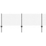 Valla de Cadena con 10 Postes en U Gris 0.6x10 m de Acero by , fence posts - Ref: Foro24-3336258, Price: 71,72 €, Discount: %