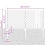 Valla de Cadena con 10 Postes en U Gris 0.6x10 m de Acero by , fence posts - Ref: Foro24-3336258, Price: 71,72 €, Discount: %