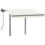 Toldo manual retráctil con LED color crema 3,5x2,5 m de vidaXL, Toldos - Ref: Foro24-3070122, Precio: 507,10 €, Descuento: %