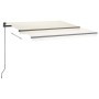 Retractable manual awning with cream color and LED lights, 3.5x2.5 m. by vidaXL, Awnings - Ref: Foro24-3070122, Price: 515,34...