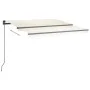 Retractable manual awning with cream color and LED lights, 3.5x2.5 m. by vidaXL, Awnings - Ref: Foro24-3070122, Price: 507,10...