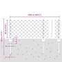 Cerca de Cadena con 22 Postes U Gris 0.4x25 m Acero by , fence posts - Ref: Foro24-3336277, Price: 92,03 €, Discount: %