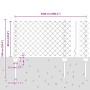 Cerca de Eslabón de Cadena con 22 postes en U Gris 0.6x25 m de acero von , Zaunpfosten - Ref: Foro24-3336278, Preis: 125,34 €...