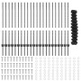 Juego de Cerca de Jardín Juego de 2 Gris Acero Galvanizado by , fence posts - Ref: Foro24-3336280, Price: 177,74 €, Discount: %