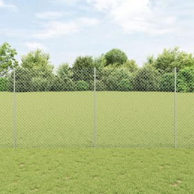 Cerca de Eslabones de Cadena con 20 postes en plata 1.6x10 m acero von , Zaunpfosten - Ref: Foro24-3336292, Preis: 151,49 €, ...
