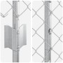 Cerca de Eslabones de Cadena con 20 postes en plata 1.6x10 m acero by , fence posts - Ref: Foro24-3336292, Price: 137,30 €, D...