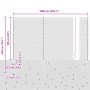 Cerca de Eslabones de Cadena con 20 postes en plata 1.6x10 m acero by , fence posts - Ref: Foro24-3336292, Price: 137,30 €, D...