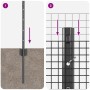 Cerca de Alambre Soldado con 22 Poste U Gris 0.4x50 m Acero by , fence posts - Ref: Foro24-3336616, Price: 100,21 €, Discount: %