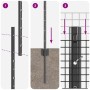 Cerca de Alambre Soldado con 44 postes en U Gris 1x50 m Acero by , fence posts - Ref: Foro24-3336633, Price: 191,76 €, Discou...
