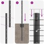 Cerca de Alambre Soldado con 44 Postes en Gris 1x50 m de Acero by , fence posts - Ref: Foro24-3336635, Price: 180,35 €, Disco...