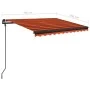 Retractable manual awning with orange and brown posts, 3.5x2.5 m. by vidaXL, Awnings - Ref: Foro24-3070120, Price: 338,36 €, ...