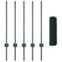Postes de Cerca 5 pcs U-Channel Verde 80 cm Acero, Cerca Hexagonal Verde 0.8x10 m Acero by , fence posts - Ref: Foro24-333667...