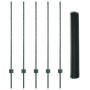 Postes de Cerca 5 pcs U-Channel Verde 120 cm Acero, Cerca Hexagonal Verde 1.2x10 m Acero by , fence posts - Ref: Foro24-33366...