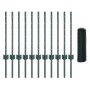 Juego de Cerca de Jardín 2 Piezas Verde Acero con PVC 25 x 0.5 m by , fence posts - Ref: Foro24-3336705, Price: 51,97 €, Disc...