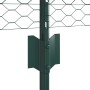 Juego de Cerca de Jardín 2 Piezas Verde Acero con PVC 25 x 0.5 m by , fence posts - Ref: Foro24-3336705, Price: 51,97 €, Disc...