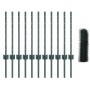 Postes de Cerca 11 pcs U-Channel Verde 60 cm Acero, Cerca Hexagonal Verde 0,6x25 m Acero by , fence posts - Ref: Foro24-33367...