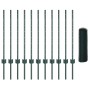 Postes de Cerca 11 pcs Canal U Verde 80 cm Acero, Cerca Hexagonal Verde 0,8x25 m Acero by , fence posts - Ref: Foro24-3336712...