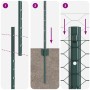 Conjunto de Cerca de Jardín Conjunto de 2 Verde Acero Estándar von , Zaunpfosten - Ref: Foro24-3336717, Preis: 81,45 €, Rabat...