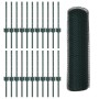 Postes de Cerca 11 pcs U-Channel Verde 40 cm Acero, Cerca Hexagonal Verde 0.4x50 m Acero by , fence posts - Ref: Foro24-33367...