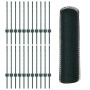 Postes de Cerca 11 pcs U-Channel Verde 60 cm Acero, Cerca Hexagonal Verde 0.5x50 m Acero by , fence posts - Ref: Foro24-33367...