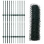 Postes de Cerca 11 pcs U-Channel Verde 60 cm Acero, Cerca Hexagonal Verde 0.6x50 m Acero by , fence posts - Ref: Foro24-33367...