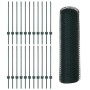 Postes de Valla 11 pcs U-Channel Verde 80 cm Acero, Valla Hexagonal Verde 0.8x50 m Acero by , fence posts - Ref: Foro24-33367...