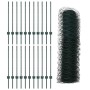 Postes para Cercas 11 pcs U-Channel Verde 80 cm Acero, Cerca Hexagonal Verde 0,8x50 m Acero by , fence posts - Ref: Foro24-33...